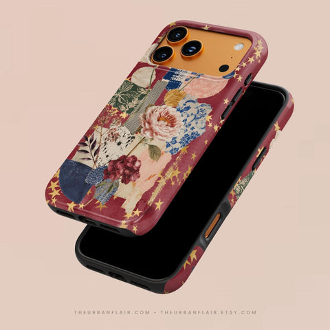 Rustic Botanical Collage Tough Phone Case for iPhone 17 Pro - The Urban Flair (Feat)