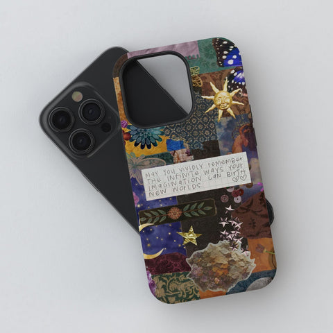 Whimsy Quote Collage Tough Phone Case - The Urban Flair (Feat)