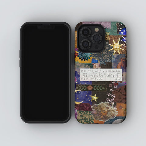 Whimsy Quote Collage Tough Phone Case - The Urban Flair (Feat)