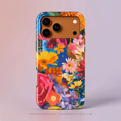 Summer Flower Collage Tough Phone Case for iPhone 17e - The Urban Flair (Feat)
