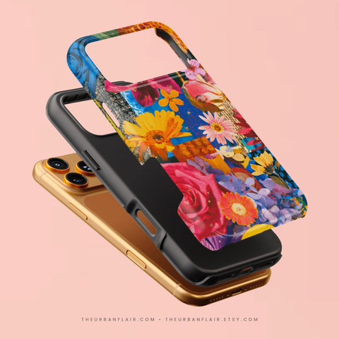 Summer Flower Collage Tough Phone Case for iPhone 17 - The Urban Flair (Feat)
