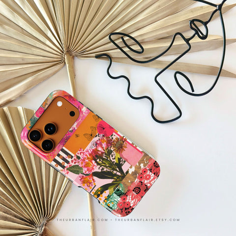 Maximalist Bloom Collage Tough Phone Case for iPhone 17e - The Urban Flair (Feat)