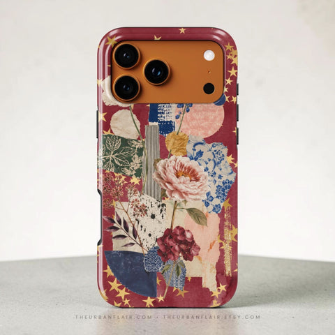 Rustic Botanical Collage Tough Phone Case for iPhone 16 Pro Max - The Urban Flair (Feat)
