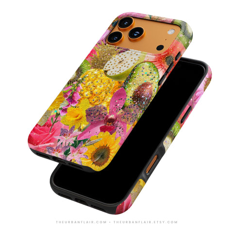 Tropical Fruit Floral Tough Phone Case - The Urban Flair (Feat)