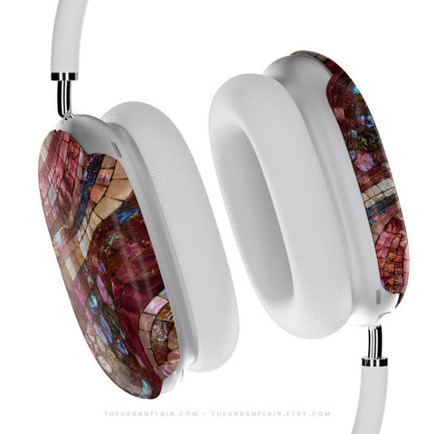 Garnet Stained Glass Print AirPods Max Case | Protective Snap-On Air Pods Max 2 Cover For Women