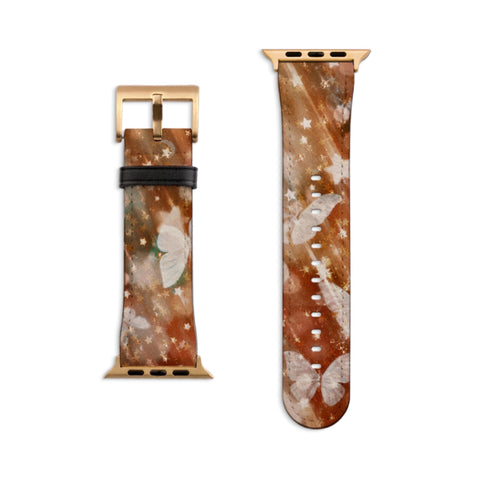 Terracotta Butterfly Apple Watch Band - Matte Gold