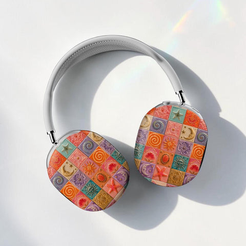 Nautical Whimsy Tiles AirPods Max 2 Case | Protective Snap-On Air Pods Max Cover (Feat)