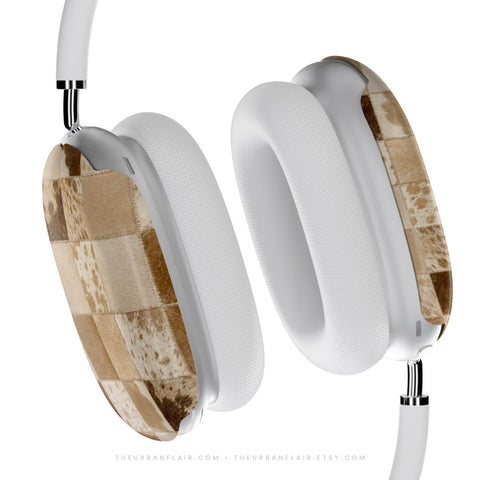 Blonde Cow Print AirPods Max Case | Protective Snap-On Air Pods Max 2 Cover