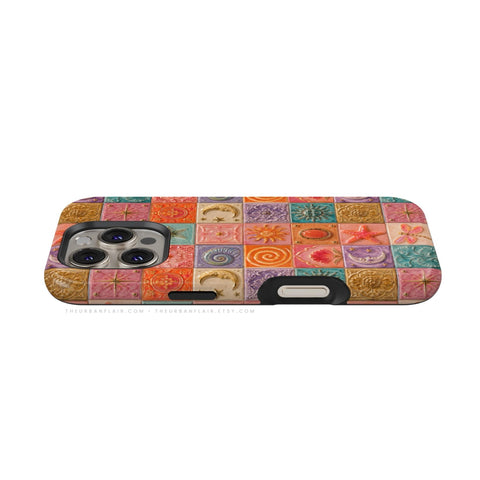 Nautical Whimsy Tiles Tough Phone Case - The Urban Flair (Feat)