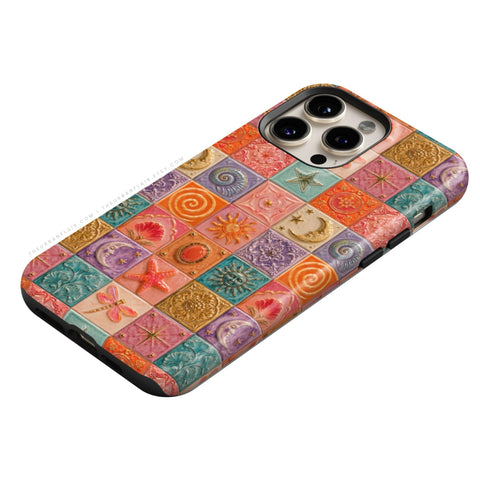Nautical Whimsy Tiles Tough Phone Case - The Urban Flair (Feat)
