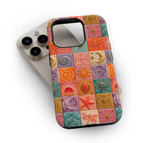 Nautical Whimsy Tiles Tough Phone Case - The Urban Flair (Feat)