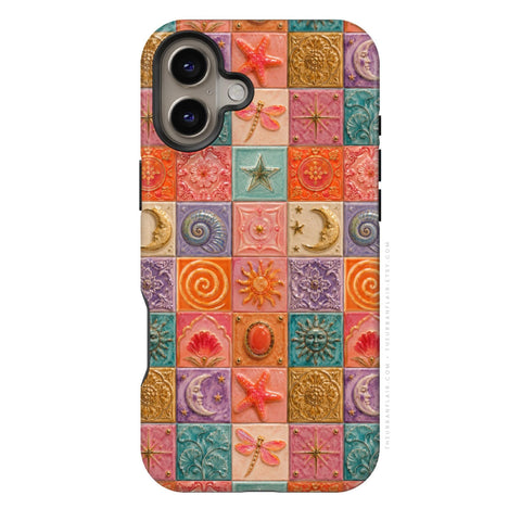 Nautical Whimsy Tiles Tough Phone Case - The Urban Flair (Feat)