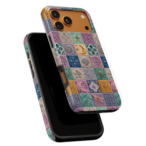 Mermaid Whimsy Tiles Tough Phone Case - The Urban Flair (Feat)