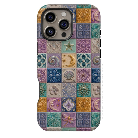 Mermaid Whimsy Tiles Tough Phone Case - The Urban Flair (Feat)