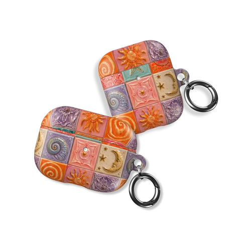 Nautical Whimsy Tiles AirPods Case - The Urban Flair (Feat)