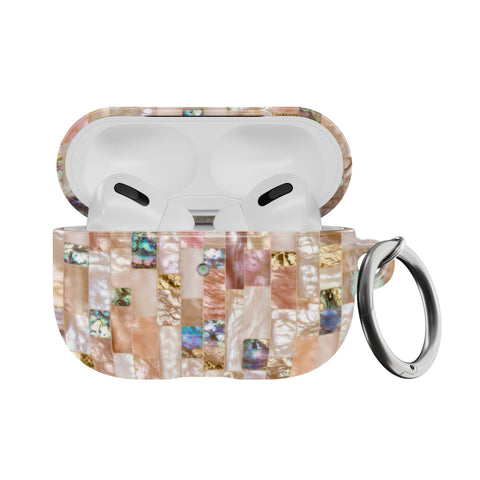 Rose Gold Abalone Shell Print AirPods Pro 1 & 2 Case - The Urban Flair