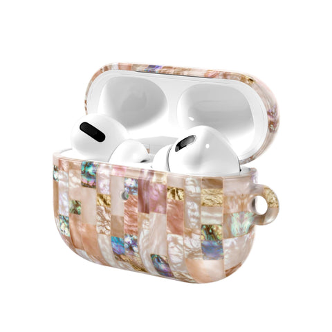 Rose Gold Abalone Shell Print AirPods Case - The Urban Flair (Feat)