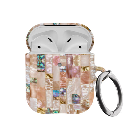 Rose Gold Abalone Shell Print Original AirPods 1 & 2 Case - The Urban Flair
