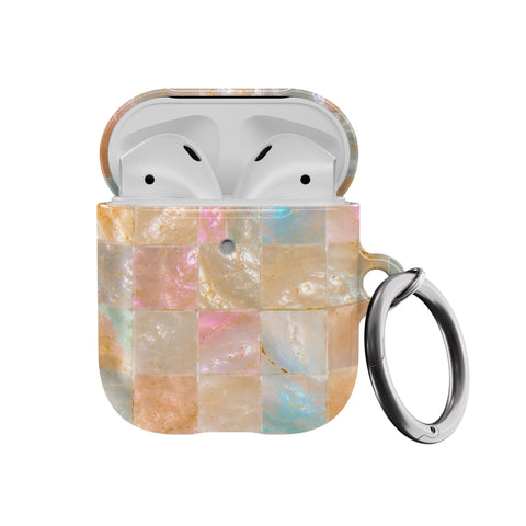 Peach Sorbet Tile Print AirPods Case for AirPods Pro and AirPods 1st/2nd Gen - The Urban Flair (Feat)