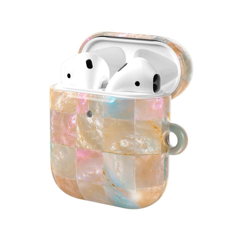 Peach Sorbet Tile Print AirPods Case for AirPods Pro and AirPods 1st/2nd Gen - The Urban Flair (Feat)