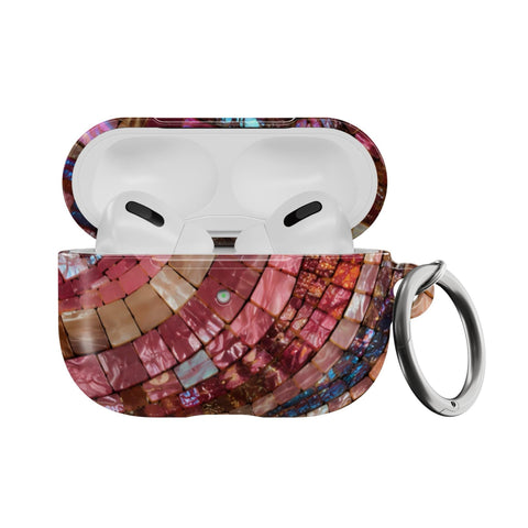 Garnet Stained Glass Print AirPods Case - Hard Cover For Generation 1 & 2 AirPods and AirPods Pro