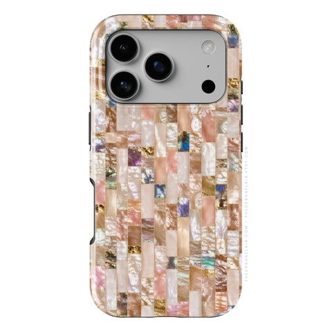 Rose Gold Abalone Shell Print Tough Phone Case - The Urban Flair (Feat)