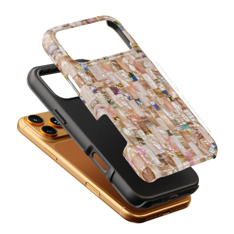 Rose Gold Abalone Shell Print Tough Phone Case - The Urban Flair (Feat)