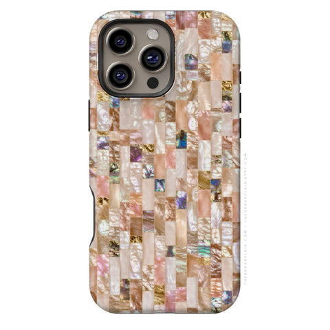 Rose Gold Abalone Shell Print Tough Phone Case - The Urban Flair (Feat)