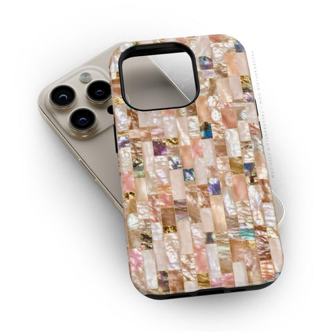 Rose Gold Abalone Shell Print Tough Phone Case - The Urban Flair (Feat)