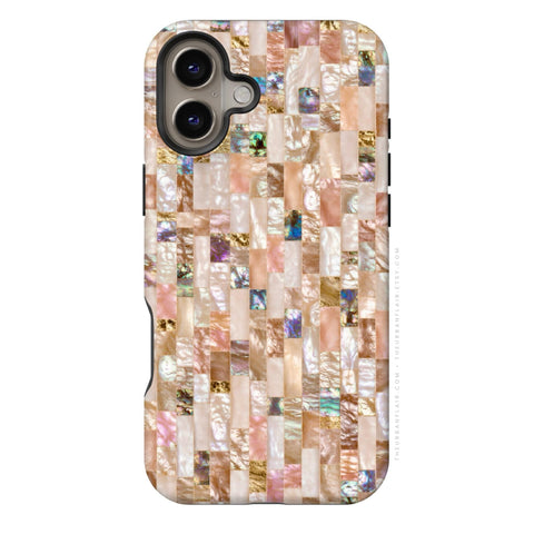 Rose Gold Abalone Shell Print Tough Phone Case - The Urban Flair (Feat)