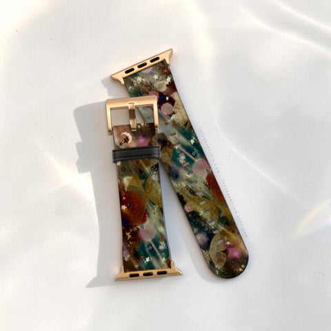 Y2K Whimsigoth Abstract Art Apple Watch Band - premium vegan leather printed strap (Feat)
