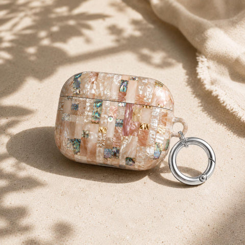 Rose Gold Abalone Shell Print AirPods Case - The Urban Flair (Feat)