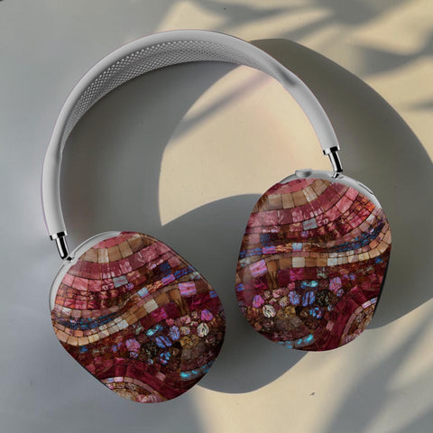 Garnet Stained Glass Print AirPods Max Case | Protective Snap-On Air Pods Max 2 Cover For Women (Feat)