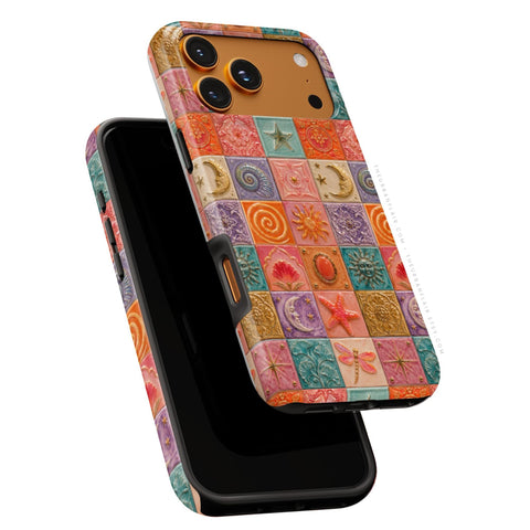 Nautical Whimsy Tiles Tough Phone Case - The Urban Flair (Feat)