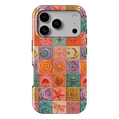 Nautical Whimsy Tiles Tough Phone Case - The Urban Flair (Feat)