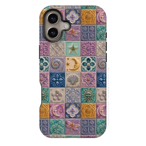 Mermaid Whimsy Tiles Tough Phone Case - The Urban Flair (Feat)
