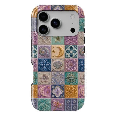 Mermaid Whimsy Tiles Tough Phone Case - The Urban Flair (Feat)