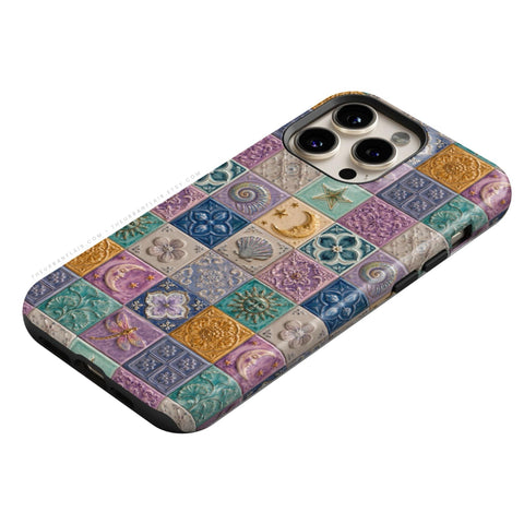 Mermaid Whimsy Tiles Tough Phone Case - The Urban Flair (Feat)