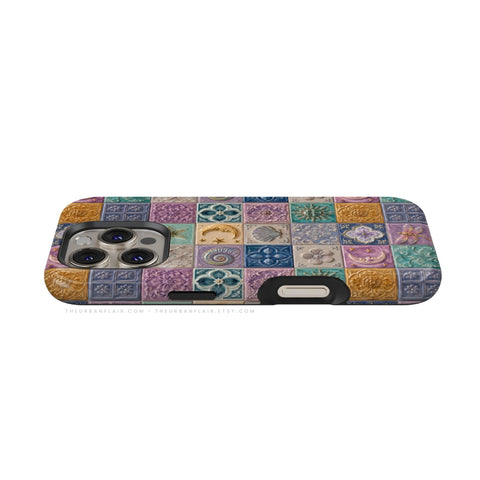 Mermaid Whimsy Tiles Tough Phone Case - The Urban Flair (Feat)