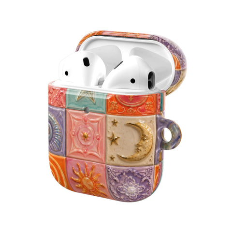 Nautical Whimsy Tiles AirPods Case - The Urban Flair (Feat)
