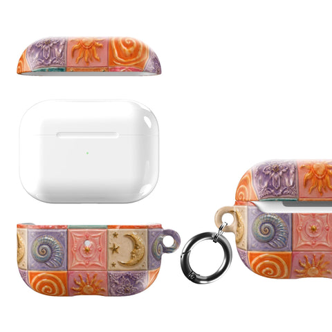 Nautical Whimsy Tiles AirPods Case - The Urban Flair (Feat)