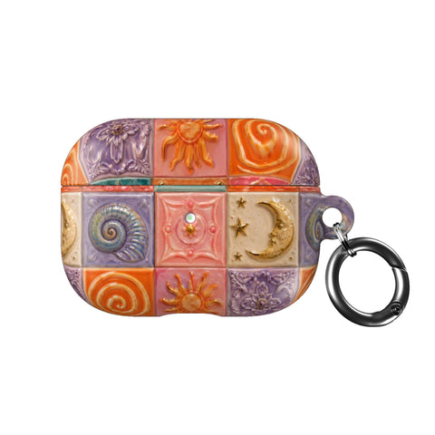 Nautical Whimsy Tiles AirPods Case - The Urban Flair (Feat)