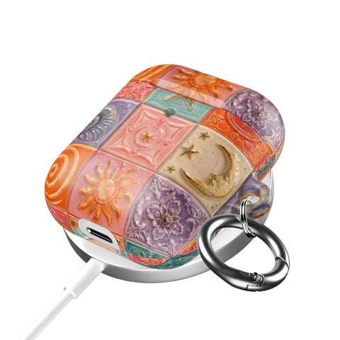 Nautical Whimsy Tiles AirPods Case - The Urban Flair (Feat)