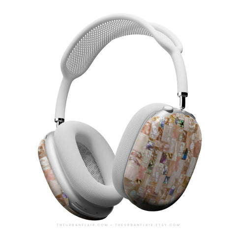 Rose Gold Abalone Shell Print AirPods Max Case - The Urban Flair (Feat)