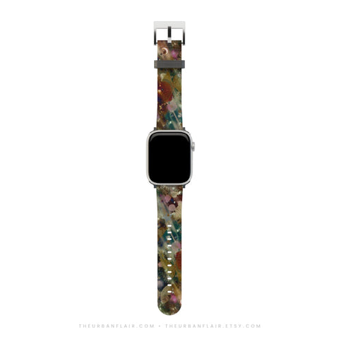 Y2K Whimsigoth Abstract Art Apple Watch Band - premium vegan leather printed strap (Feat)