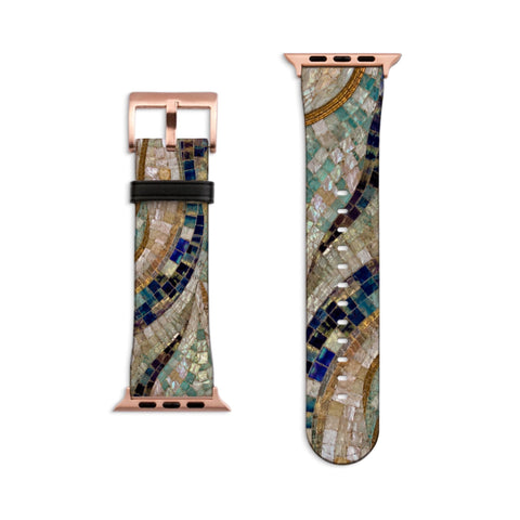 Sea Goddess Mosaic Print Apple Watch Band - Matte Rose Gold