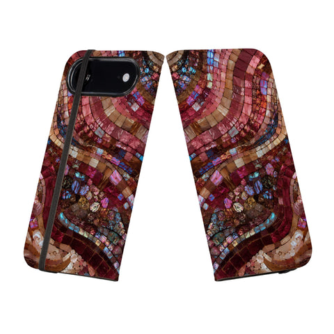 Red Garnet Stained Glass Print Wallet Phone Case - The Urban Flair (Feat)