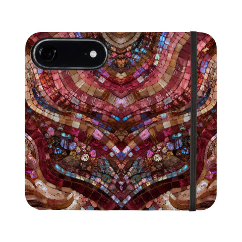 Red Garnet Stained Glass Print Wallet Phone Case - The Urban Flair (Feat)