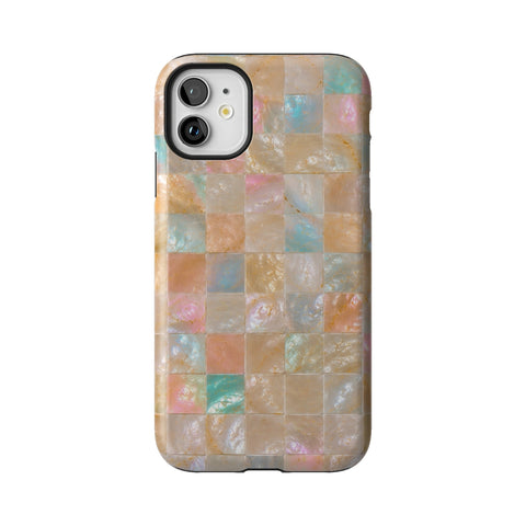 Peach Sorbet Tile Print Tough Phone Case for iPhone 11