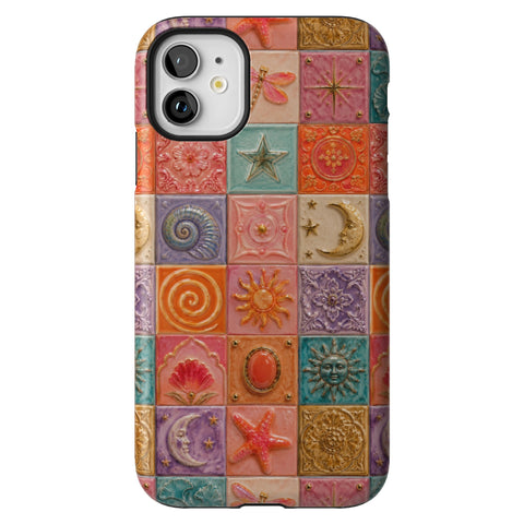 Nautical Whimsy Tiles Tough Phone Case for iPhone 11